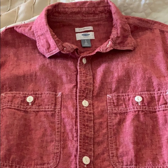 Salmon Large Tall Slim Fit Button Down - Picture 2 of 3